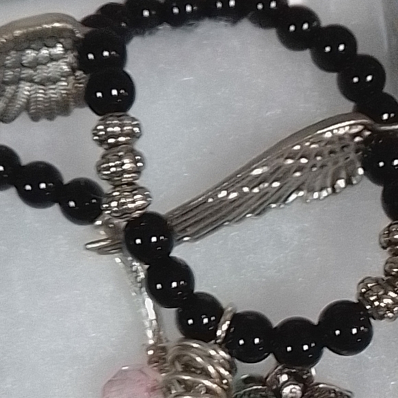 New 2 Bracelets Beautiful Wings Bible Verse. - Picture 3 of 3
